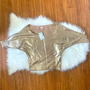 Metallic Gold Sweater